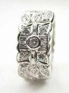 Wide Vintage Wedding Ring