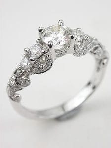 The Swirling Diamond Engagement Ring: A Dance of Light