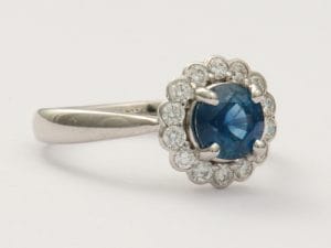 Timeless Beauty Reimagined: The Allure of a Vintage-Inspired Diamond and Sapphire Engagement Ring